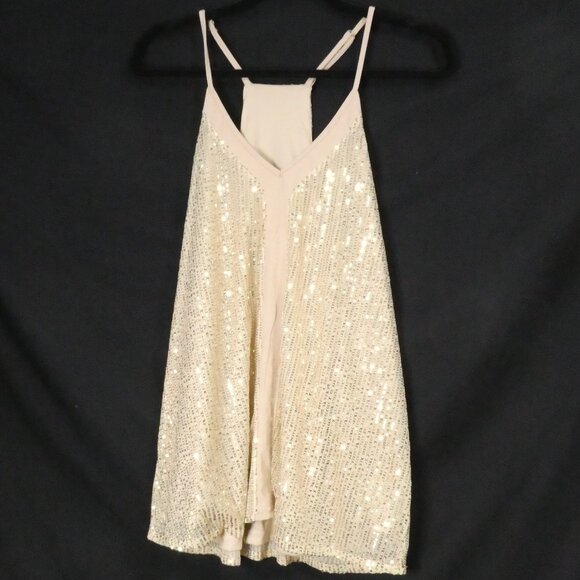 Unbranded | 2XL | Gold Sparkly Glitter Sequined Sleeveless Top - Picture 1 of 14